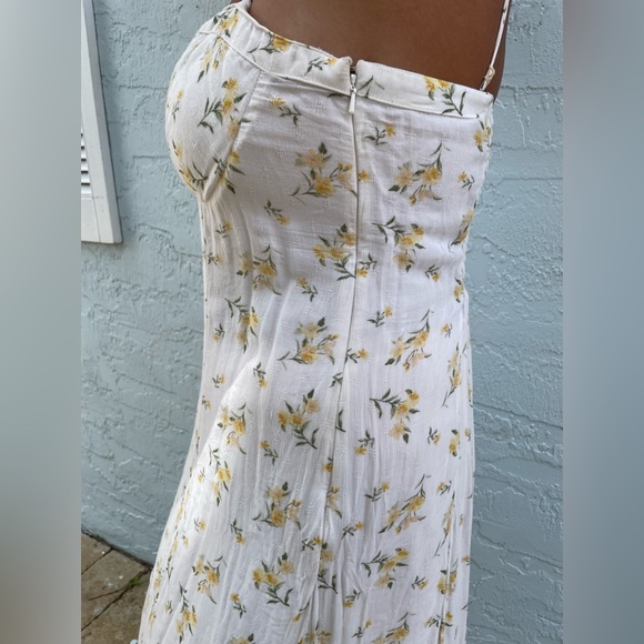 Soft Floral off white spaghetti strap sun dress with adjustable straps Size XL - Picture 7 of 16